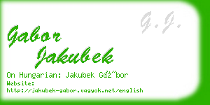 gabor jakubek business card